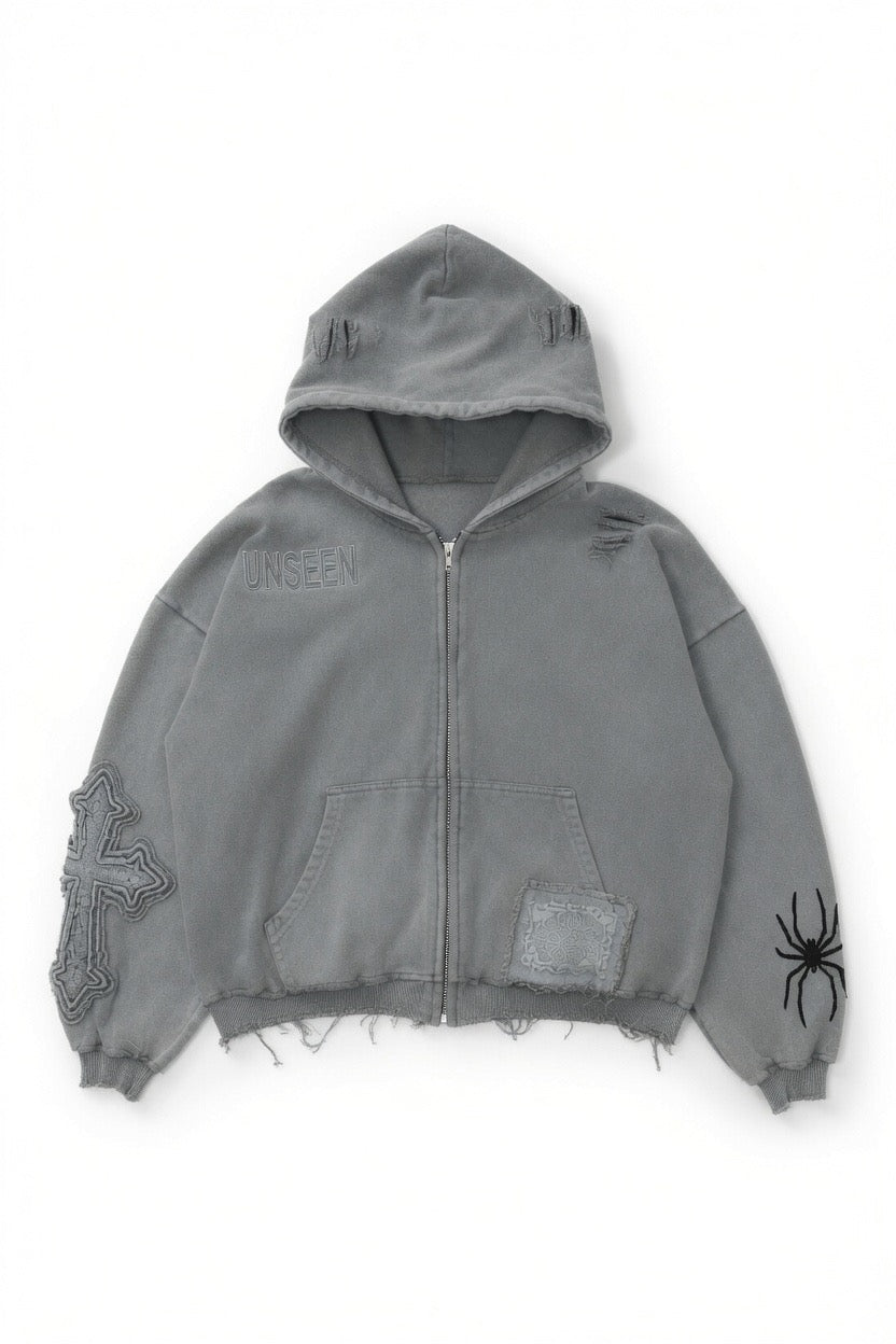 UNSEEN ZIP VINTAGE GREY