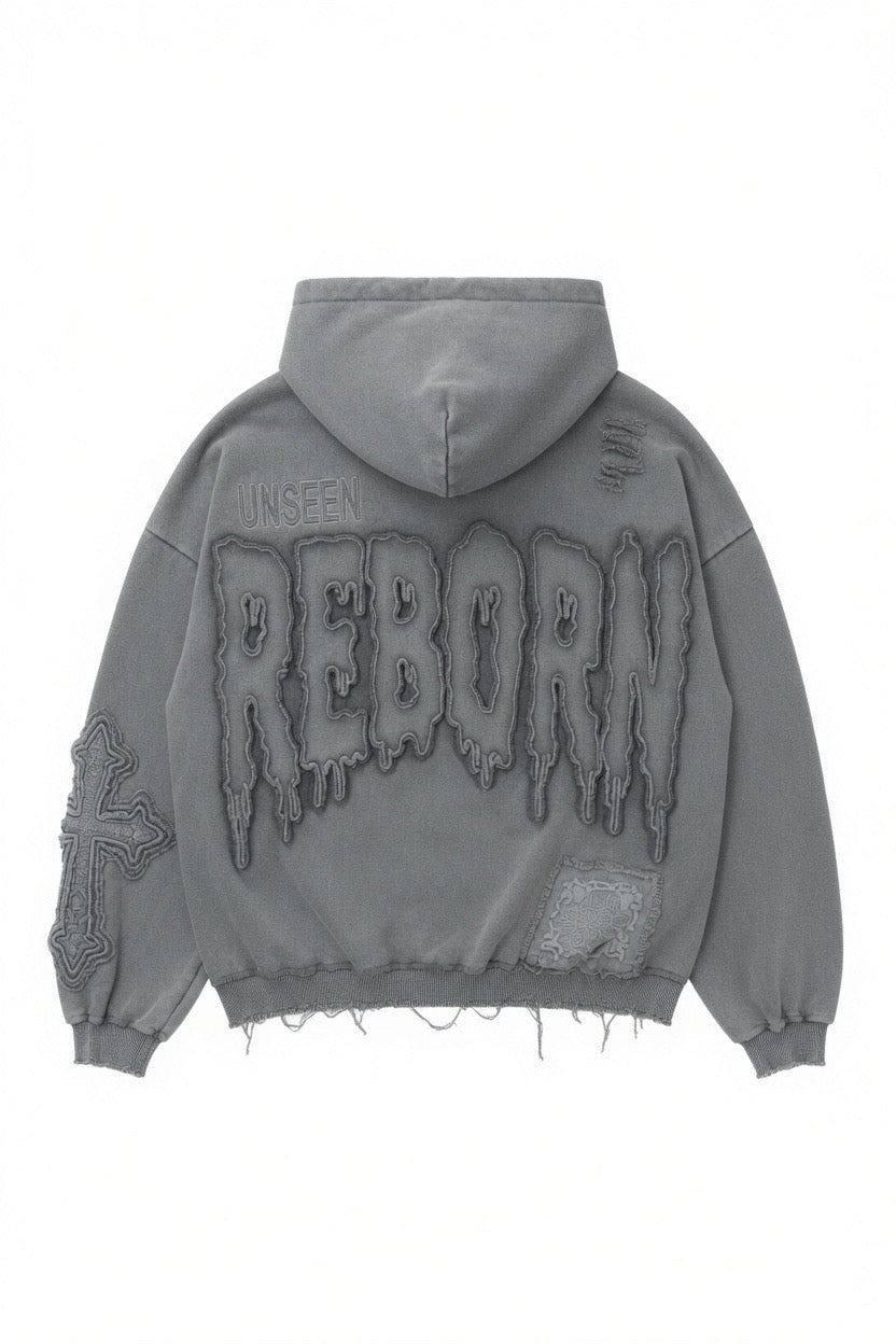 UNSEEN ZIP VINTAGE GREY